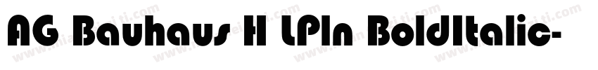 AG Bauhaus H LPln BoldItalic字体转换